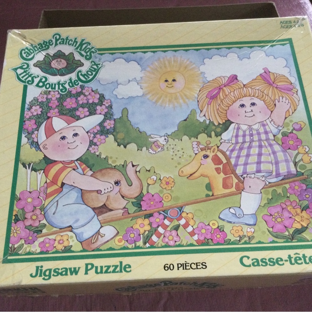 Vintage Cabbage Patch Kids Jigsaw Puzzle, 60 pieces.